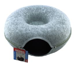 6 Bulk Plush Tunnel Cat Bed -1 Pk Large Size,  Dia 24'' X H 11''  -