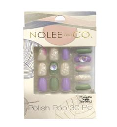 24 Bulk Polish Pop 30 Pc (purple & Green W/ Gem Detailing)