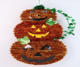 24 Bulk Hw Tinsel Pumpkin 54.5x31.5x6cm