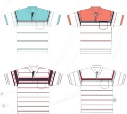 48 Bulk Men's Yarn Dyed Knitted Short Sleeve Polo Assorted Color