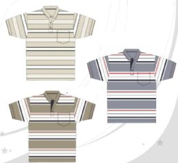 48 Bulk Men's Yarn Dyed Knitted Short Sleeve Polo Assorted Color