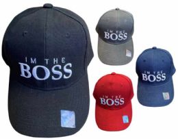 36 Bulk I'm The Boss Baseball Cap/hat