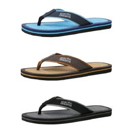 48 Bulk Men's Tri Stripe Sandal Assorted