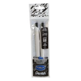 288 Bulk Pens 2ct Pentel Black Ink Energel Retractable .7mm