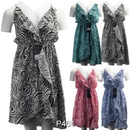 12 Bulk Women's Dress Short Sleeve Dress - X L