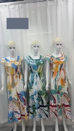 12 Bulk Women's Dress Short Sleeve Floral Print Dress - Xx L