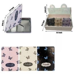 48 Bulk Butterfly Pocket Mirror 12pc/disp