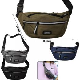 48 Bulk Waist Bag 4 Colors 5in X 14in