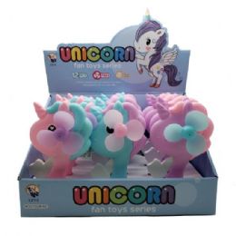 24 Bulk Unicorn Hand Fan