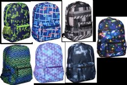 24 Bulk Backpack - 16 Inch - Assorted Prints