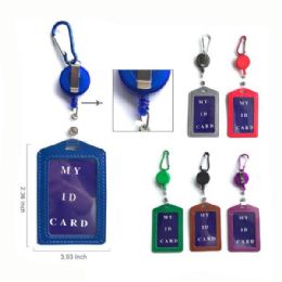 48 Bulk Vertical Color Retractable Id Holder 2.36in X 3.93in