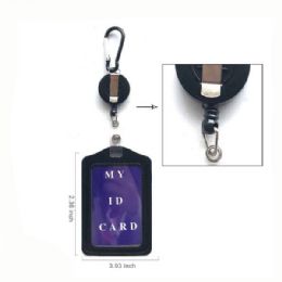 48 Bulk Vertical Black Id Holder W/retractable 2.36in X 3.93in