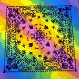 24 Bulk TiE-Dye & Skulls Bandana