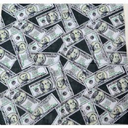 24 Bulk Dollar Bill Print Bandana