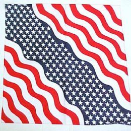 24 Bulk Usa Waving Flag Bandana