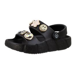 15 Bulk Girl's Charm Sandal Black