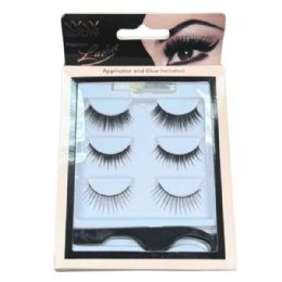 48 Bulk 3 Pair False Eyelash Set With Applicator Tool