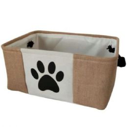 6 Bulk Winifred And Lily 16inchx12inch Ivory Linen Rectangular Pet Storage Bin