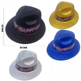 48 Bulk New Year Glitter Hat