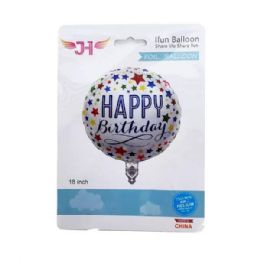48 Bulk Happy Birthday Foil Balloon
