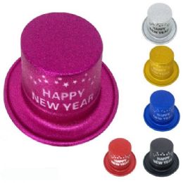 48 Bulk Glitter New Year Hat