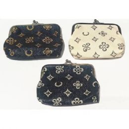 48 Bulk Designers Snap On Coin Purse