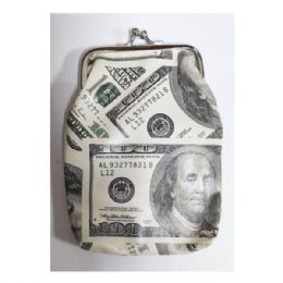 48 Bulk Dollar Print Cigarette Purse