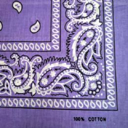 24 Bulk Lilac Paisley Bandana
