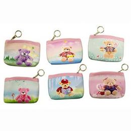 48 Bulk Teddy Bear Coin Purse
