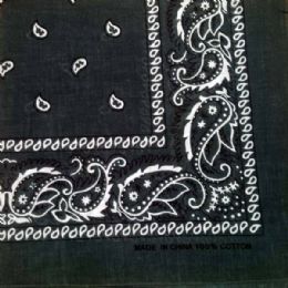 24 Bulk Dark Green Paisley Bandana