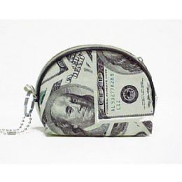 48 Bulk Dollar Print Coin Purse