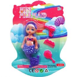 48 Bulk 4.5 In Mermaid Doll With Accessories