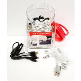 48 Bulk 3 In 1 Usb Cable Ip/micro/type C