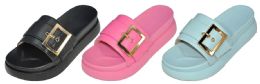 24 Bulk Ladies Platforms With Buckle