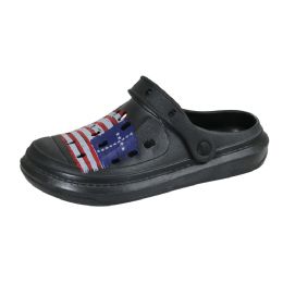 12 Bulk Men's  Clogs Flag&black