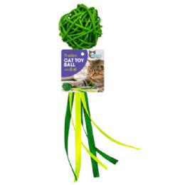 20 Bulk Rattan Ball With  Bell  In Assorted Colors Cat Toy