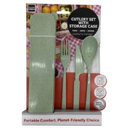 24 Bulk Portable Cutlery Set With Storage