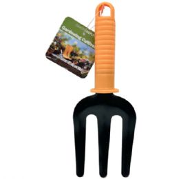 36 Bulk 9inch Hand Garden Straight Fork Cultivator With Plastic Handle