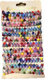 96 Bulk Crystal Beaded Fashion Bracelet