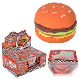 72 Bulk 72 Wholesale  3.2" Cheeseburger Clay Slime 12ct - WSD