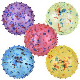 250 Bulk 5inch Confetti Knobby Ball 250ct