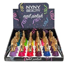 36 Bulk Ny. Ny. Beauty Bright Shades Nail Polish In Countertop Display