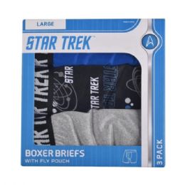 6 Bulk 3-Count Star Trek Ultra Soft Men's Boxer Briefs In Assorted Sizes S-xl