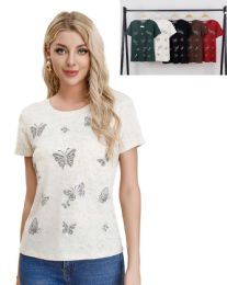 24 Bulk Lady's Fashion T Shirt Mix Colors Mix Sizes