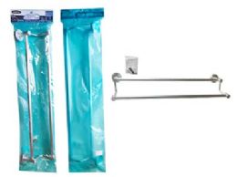 24 Bulk Double Towel Bar W/ Screws 22.25inch L X 5.15inch