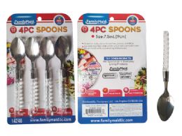 96 Bulk Spoon 4pc 7.5inch L /19cm Stainless Steel