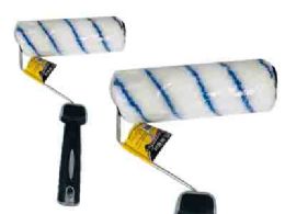 24 Bulk PAINT ROLLER 7" Black and GREY HANDLE