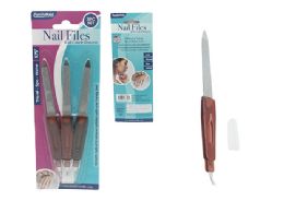 144 Bulk 3pc Nail Files W/cuticle Remover 5.75"