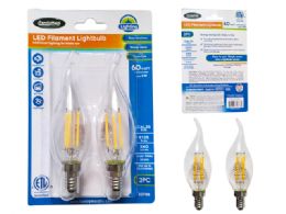 48 Bulk Led Lightbulb 2pc Etl 6w=60w E12s Candleabra