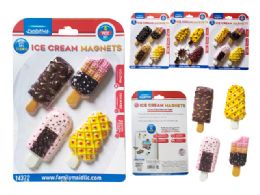 96 Bulk Ice Cream Magnets 4pc 3inch Long